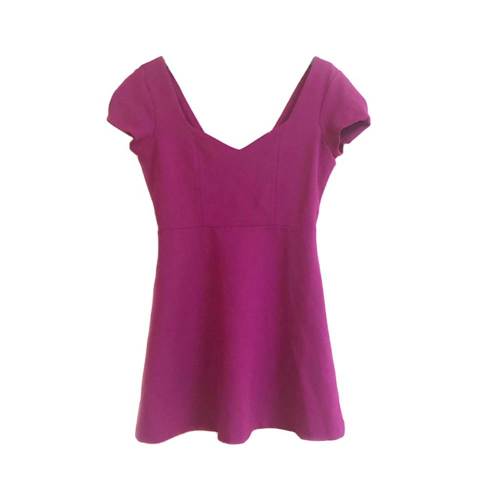 Urban Outfitters Stretchy Sweetheart Fuchsia Casual Fit & Flare Cute Dress EUC 4